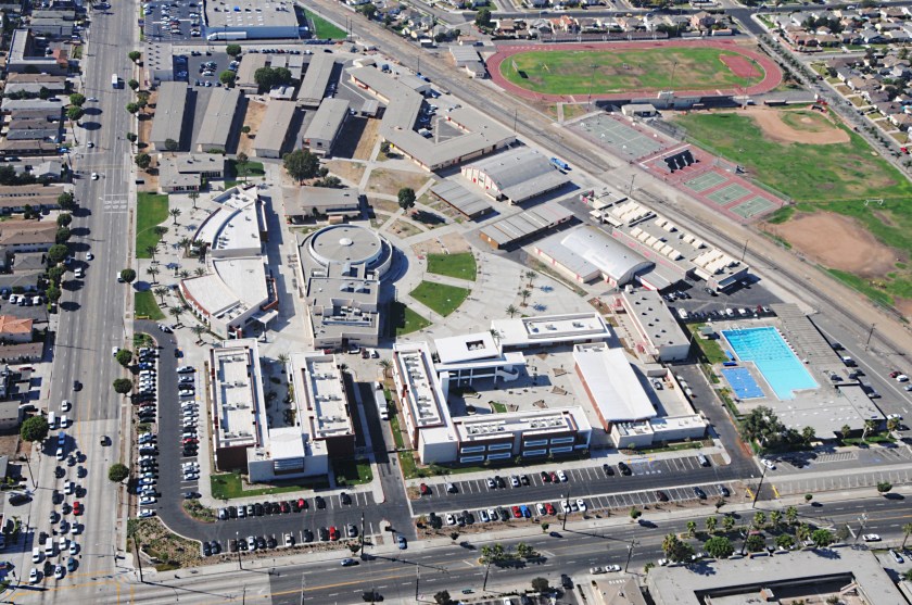 Hawthorne H.S. arial - present day