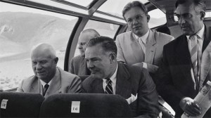Kruschev on train